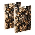 thumbnail image 1 of FORMRS 1-Subject Spiral Notebook 8" x 5" College Ruled 60 Refillable Sheet A5 Hard Cover, 2 Pack, Metallic Flower, 1 of 7