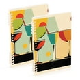 thumbnail image 1 of FORMRS 1-Subject Spiral Notebook 8" x 5" College Ruled 60 Refillable Sheet, 2 Pack, Modern Glass, 1 of 7