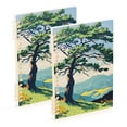 thumbnail image 1 of FORMRS 1-Subject Spiral Notebook 8" x 5" College Ruled 60 Refillable Sheet A5 Hard Cover, 2 Pack, Mounatin at Dawn, 1 of 7