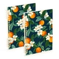 thumbnail image 1 of FORMRS 1-Subject Spiral Notebook 8" x 5" College Ruled 60 Refillable Sheet A5 Hard Cover, 2 Pack, Orange Fruit, 1 of 7