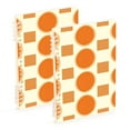 thumbnail image 1 of FORMRS 1-Subject Spiral Notebook 8" x 5" College Ruled 60 Refillable Sheet A5 Hard Cover, 2 Pack, Orange Geometric Pattern, 1 of 7