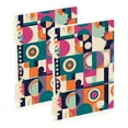 thumbnail image 1 of FORMRS 1-Subject Spiral Notebook 8" x 5" College Ruled 60 Refillable Sheet A5 Hard Cover, 2 Pack, Orange Geometric, 1 of 7