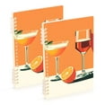 thumbnail image 1 of FORMRS 1-Subject Spiral Notebook 8" x 5" College Ruled 60 Refillable Sheet A5 Hard Cover, 2 Pack, Orange Glasses, 1 of 7