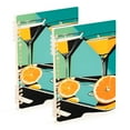 thumbnail image 1 of FORMRS 1-Subject Spiral Notebook 8" x 5" College Ruled 60 Refillable Sheet A5 Hard Cover, 2 Pack, Orange Glasses, 1 of 7