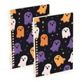 thumbnail image 1 of FORMRS 1-Subject Spiral Notebook 8" x 5" College Ruled 60 Refillable Sheet, 2 Pack, Orange Halloween Ghosts, 1 of 7
