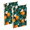 thumbnail image 1 of FORMRS 1-Subject Spiral Notebook 8" x 5" College Ruled 60 Refillable Sheet A5 Hard Cover, 2 Pack, Orange Leaves, 1 of 7