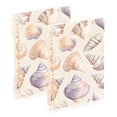thumbnail image 1 of FORMRS 1-Subject Spiral Notebook 8" x 5" College Ruled 60 Refillable Sheet A5 Hard Cover, 2 Pack, Orange Watercolor Seashells, 1 of 7