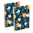 thumbnail image 1 of FORMRS 1-Subject Spiral Notebook 8" x 5" College Ruled 60 Refillable Sheet A5 Hard Cover, 2 Pack, Oranges Pattern, 1 of 7