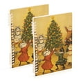 thumbnail image 1 of FORMRS 1-Subject Spiral Notebook 8" x 5" College Ruled 60 Refillable Sheet A5 Hard Cover, 2 Pack, Party Of Cats, 1 of 7