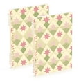 thumbnail image 1 of FORMRS 1-Subject Spiral Notebook 8" x 5" College Ruled 60 Refillable Sheet A5 Hard Cover, 2 Pack, Pastel Green Geometric, 1 of 7