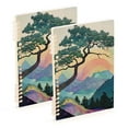 thumbnail image 1 of FORMRS 1-Subject Spiral Notebook 8" x 5" College Ruled 60 Refillable Sheet, 2 Pack, Pine Tree Rainbow, 1 of 7