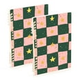 thumbnail image 1 of FORMRS 1-Subject Spiral Notebook 8" x 5" College Ruled 60 Refillable Sheet, 2 Pack, Pink Abstract, 1 of 7