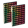 thumbnail image 1 of FORMRS 1-Subject Spiral Notebook 8" x 5" College Ruled 60 Refillable Sheet A5 Hard Cover, 2 Pack, Pink Block Pattern, 1 of 7