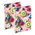 thumbnail image 1 of FORMRS 1-Subject Spiral Notebook 8" x 5" College Ruled 60 Refillable Sheet, 2 Pack, Pink Blueberries, 1 of 7