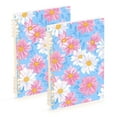 thumbnail image 1 of FORMRS 1-Subject Spiral Notebook 8" x 5" College Ruled 60 Refillable Sheet A5 Hard Cover, 2 Pack, Pink Daisy, 1 of 7