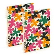 thumbnail image 1 of FORMRS 1-Subject Spiral Notebook 8" x 5" College Ruled 60 Refillable Sheet A5 Hard Cover, 2 Pack, Pink Floral Blooms, 1 of 7