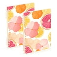 thumbnail image 1 of FORMRS 1-Subject Spiral Notebook 8" x 5" College Ruled 60 Refillable Sheet, 2 Pack, Pink Floral Orange, 1 of 7