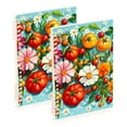 thumbnail image 1 of FORMRS 1-Subject Spiral Notebook 8" x 5" College Ruled 60 Refillable Sheet, 2 Pack, Pink Floral Tomatoes, 1 of 7