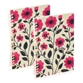 thumbnail image 1 of FORMRS 1-Subject Spiral Notebook 8" x 5" College Ruled 60 Refillable Sheet A5 Hard Cover, 2 Pack, Pink Flowers, 1 of 7