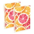 thumbnail image 1 of FORMRS 1-Subject Spiral Notebook 8" x 5" College Ruled 60 Refillable Sheet, 2 Pack, Pink Grapefruit Slices, 1 of 7