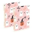 thumbnail image 1 of FORMRS 1-Subject Spiral Notebook 8" x 5" College Ruled 60 Refillable Sheet, 2 Pack, Pink Halloween Ghosts, 1 of 7