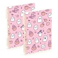 thumbnail image 1 of FORMRS 1-Subject Spiral Notebook 8" x 5" College Ruled 60 Refillable Sheet A5 Hard Cover, 2 Pack, Pink Halloween, 1 of 7