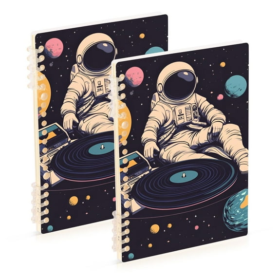 FORMRS 1-Subject Spiral Notebook 8" x 5" College Ruled 60 Refillable Sheet A5 Hard Cover, 2 Pack, Pink Record