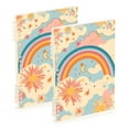 thumbnail image 1 of FORMRS 1-Subject Spiral Notebook 8" x 5" College Ruled 60 Refillable Sheet, 2 Pack, Pink Retro Sun, 1 of 7