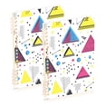 thumbnail image 1 of FORMRS 1-Subject Spiral Notebook 8" x 5" College Ruled 60 Refillable Sheet A5 Hard Cover, 2 Pack, Pink Simple Shapes, 1 of 7