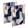 thumbnail image 1 of FORMRS 1-Subject Spiral Notebook 8" x 5" College Ruled 60 Refillable Sheet A5 Hard Cover, 2 Pack, Pink Stripes, 1 of 7