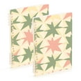 thumbnail image 1 of FORMRS 1-Subject Spiral Notebook 8" x 5" College Ruled 60 Refillable Sheet A5 Hard Cover, 2 Pack, Pink and Green Geometric, 1 of 7