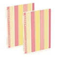 thumbnail image 1 of FORMRS 1-Subject Spiral Notebook 8" x 5" College Ruled 60 Refillable Sheet A5 Hard Cover, 2 Pack, Pink and Yellow Striped Pattern, 1 of 7