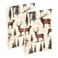 thumbnail image 1 of FORMRS 1-Subject Spiral Notebook 8" x 5" College Ruled 60 Refillable Sheet A5 Hard Cover, 2 Pack, Plaid Deer, 1 of 7