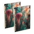 thumbnail image 1 of FORMRS 1-Subject Spiral Notebook 8" x 5" College Ruled 60 Refillable Sheet A5 Hard Cover, 2 Pack, Psychedelic Forest, 1 of 7