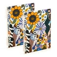 thumbnail image 1 of FORMRS 1-Subject Spiral Notebook 8" x 5" College Ruled 60 Refillable Sheet A5 Hard Cover, 2 Pack, Purple Flowers, 1 of 7