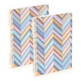 thumbnail image 1 of FORMRS 1-Subject Spiral Notebook 8" x 5" College Ruled 60 Refillable Sheet A5 Hard Cover, 2 Pack, Purple Geometric, 1 of 7