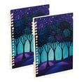 thumbnail image 1 of FORMRS 1-Subject Spiral Notebook 8" x 5" College Ruled 60 Refillable Sheet, 2 Pack, Purple Moonlight Forest, 1 of 7