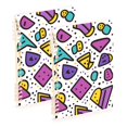 thumbnail image 1 of FORMRS 1-Subject Spiral Notebook 8" x 5" College Ruled 60 Refillable Sheet A5 Hard Cover, 2 Pack, Purple Retro Pattern, 1 of 7