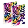 thumbnail image 1 of FORMRS 1-Subject Spiral Notebook 8" x 5" College Ruled 60 Refillable Sheet, 2 Pack, Purple Wavy Plaid, 1 of 7