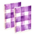 thumbnail image 1 of FORMRS 1-Subject Spiral Notebook 8" x 5" College Ruled 60 Refillable Sheet A5 Hard Cover, 2 Pack, Purple and White Pattern, 1 of 7