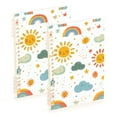 thumbnail image 1 of FORMRS 1-Subject Spiral Notebook 8" x 5" College Ruled 60 Refillable Sheet A5 Hard Cover, 2 Pack, Rainbows Pattern, 1 of 7