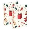 thumbnail image 1 of FORMRS 1-Subject Spiral Notebook 8" x 5" College Ruled 60 Refillable Sheet A5 Hard Cover, 2 Pack, Red Christmas Box Pattern, 1 of 7