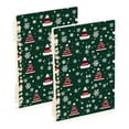thumbnail image 1 of FORMRS 1-Subject Spiral Notebook 8" x 5" College Ruled 60 Refillable Sheet A5 Hard Cover, 2 Pack, Red Christmas Trees, 1 of 7