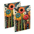 thumbnail image 1 of FORMRS 1-Subject Spiral Notebook 8" x 5" College Ruled 60 Refillable Sheet A5 Hard Cover, 2 Pack, Red Colorful Flowers with Dots, 1 of 7