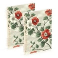 thumbnail image 1 of FORMRS 1-Subject Spiral Notebook 8" x 5" College Ruled 60 Refillable Sheet A5 Hard Cover, 2 Pack, Red Floral Pattern, 1 of 7