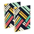 thumbnail image 1 of FORMRS 1-Subject Spiral Notebook 8" x 5" College Ruled 60 Refillable Sheet A5 Hard Cover, 2 Pack, Red Geometric, 1 of 7