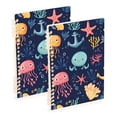 thumbnail image 1 of FORMRS 1-Subject Spiral Notebook 8" x 5" College Ruled 60 Refillable Sheet, 2 Pack, Red Jellyfish, 1 of 7
