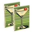 thumbnail image 1 of FORMRS 1-Subject Spiral Notebook 8" x 5" College Ruled 60 Refillable Sheet A5 Hard Cover, 2 Pack, Red Martini, 1 of 7