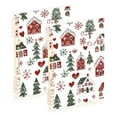 thumbnail image 1 of FORMRS 1-Subject Spiral Notebook 8" x 5" College Ruled 60 Refillable Sheet A5 Hard Cover, 2 Pack, Red Nordic Christmas, 1 of 7