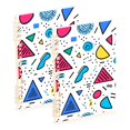 thumbnail image 1 of FORMRS 1-Subject Spiral Notebook 8" x 5" College Ruled 60 Refillable Sheet A5 Hard Cover, 2 Pack, Red Retro Pattern, 1 of 7